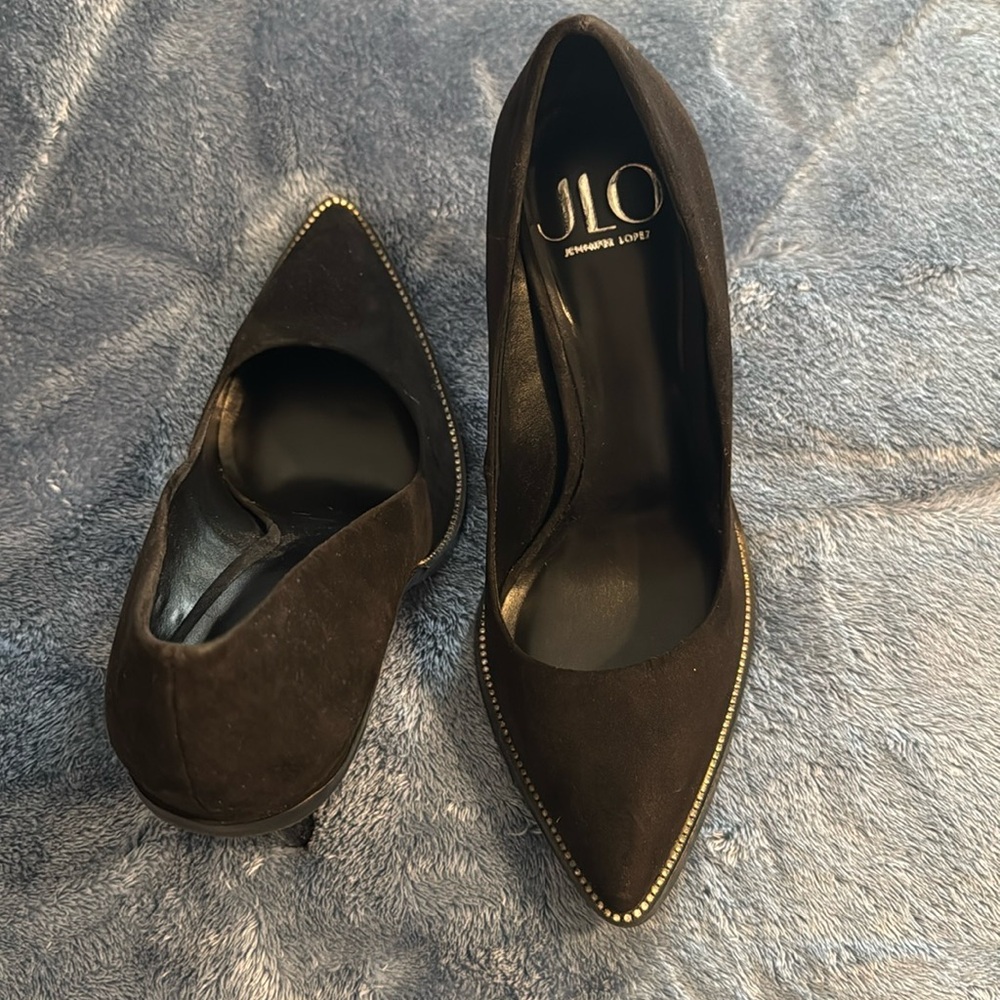 Size 7 Black suede heels